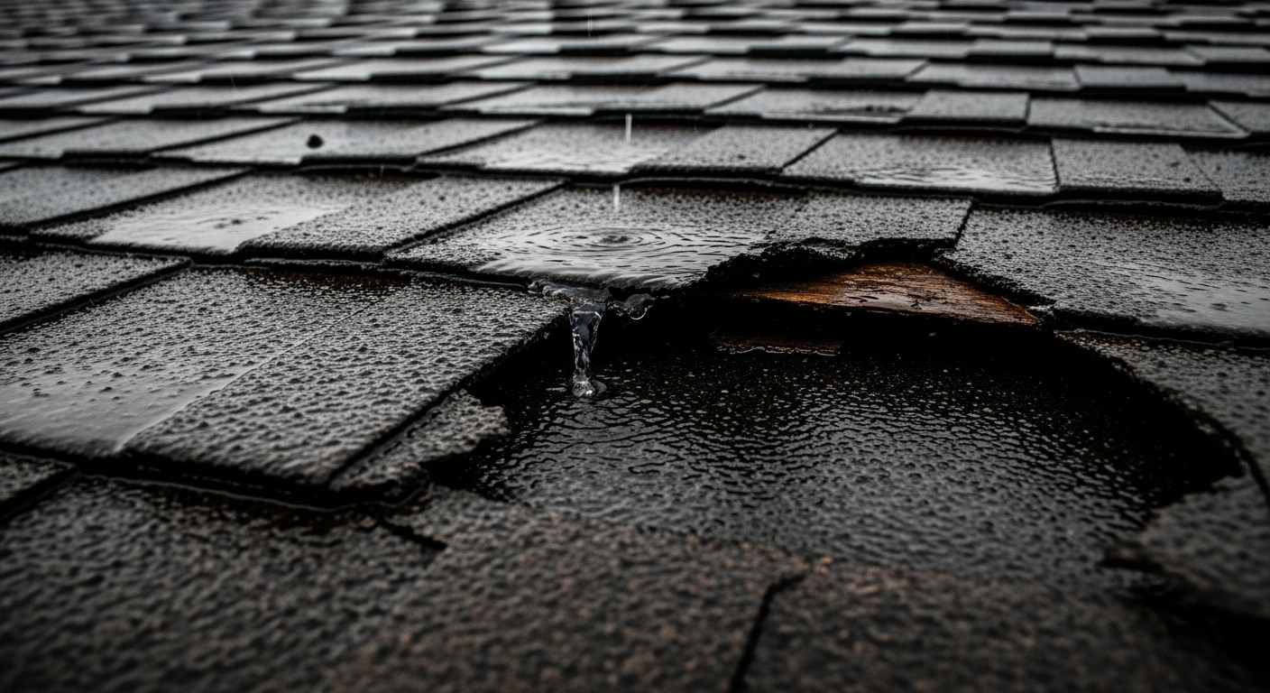 Bad roof shingles - Worn out roof shingles